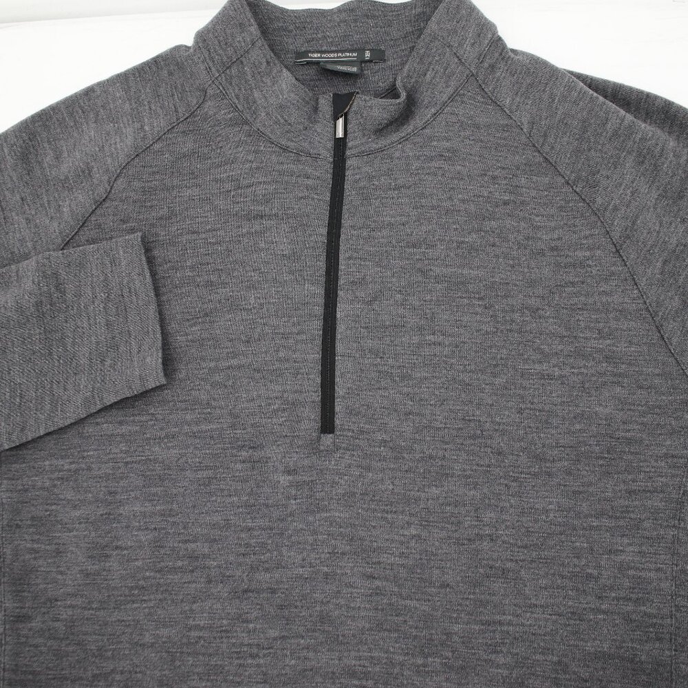 Tiger Woods Collection Sweatshirt Mens XL wool 1/2 Zip Golf Long Sleeve Pullover